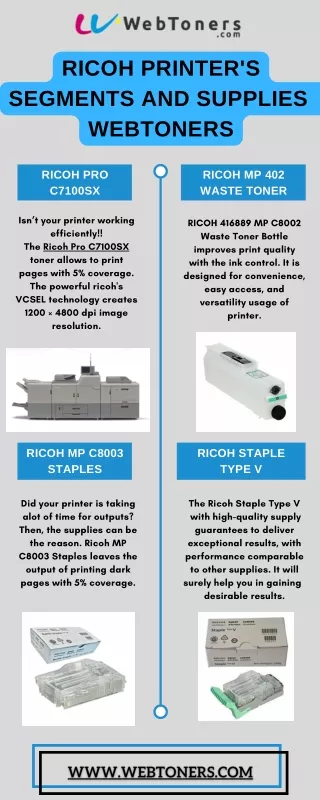 Ricoh Printer Segments and Supplies | Webtoners