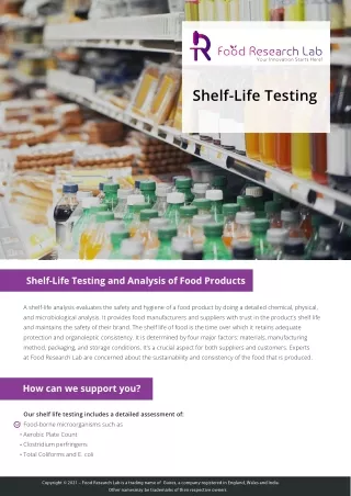 shelf life testing