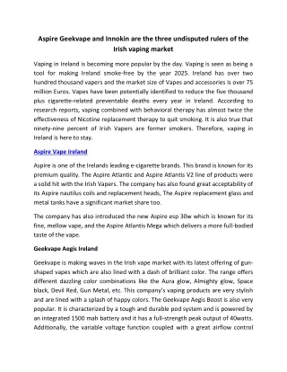 aspire geekvape and innokin are the three