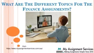 Experts Tips For Making Finance Assignment Perfect