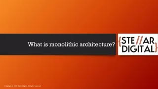 what is monolithic architecture
