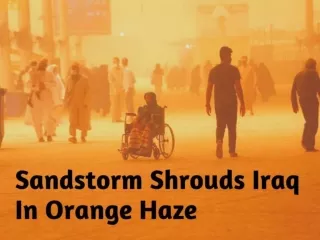 Sandstorm shrouds Iraq in orange haze