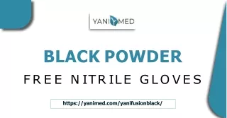 Premium Quality black powder free nitrile gloves for sale in USA