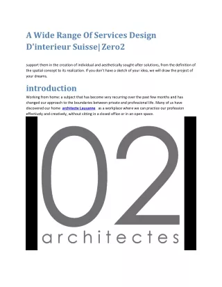 a wide range of services design d interieur
