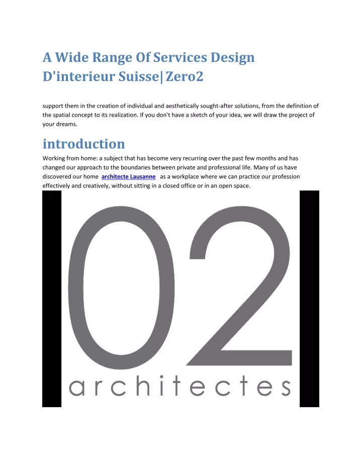 a wide range of services design d interieur