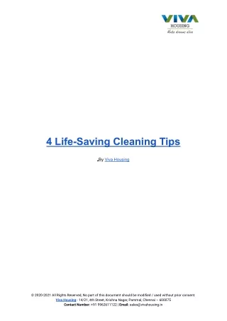4 life saving cleaning tips