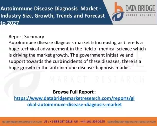 Autoimmune Disease Diagnosis  Market