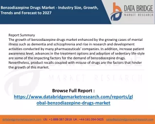 Benzodiazepine Drugs Market
