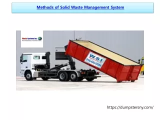 methods of solid waste management system