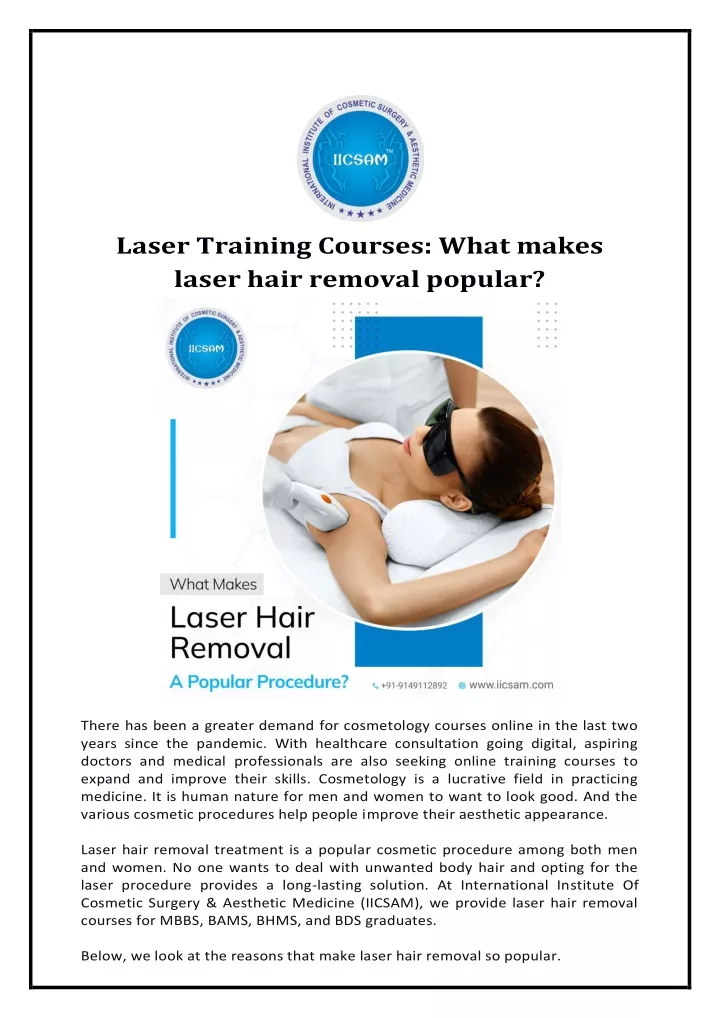 laser training courses what makes laser hair