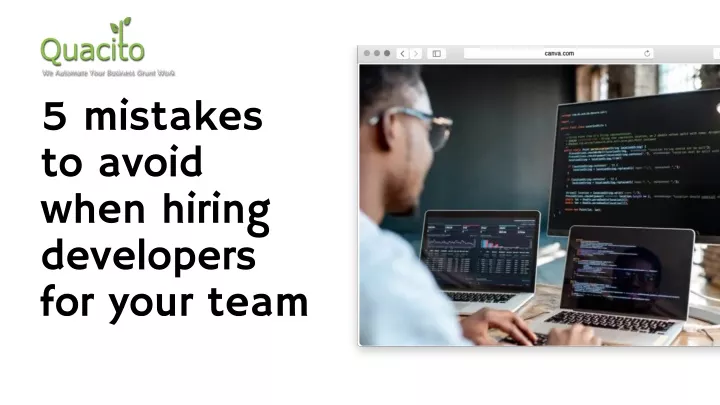 5 mistakes to avoid when hiring developers