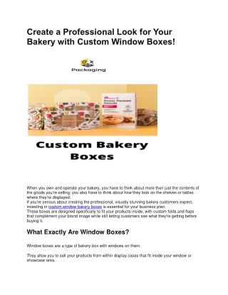 create a professional look for your bakery with