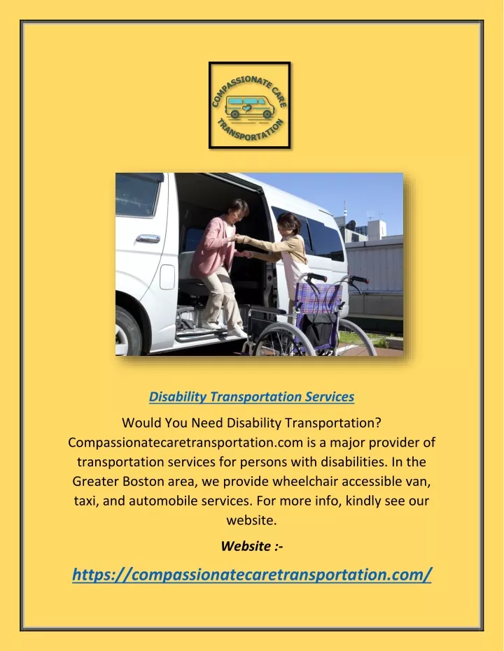 disability transportation services