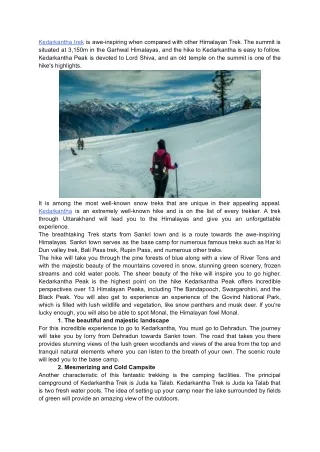 Why should to do Kedarkantha trek winter trek in india (1)