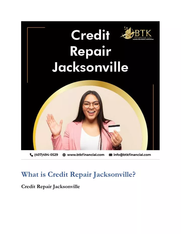 what is credit repair jacksonville