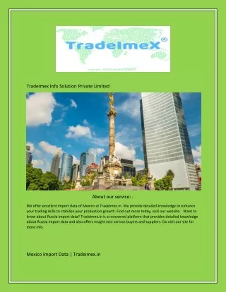 Mexico Import Data  Tradeimex.in