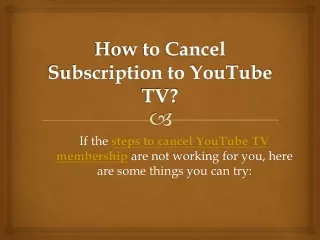 how to cancel subscription to youtube tv