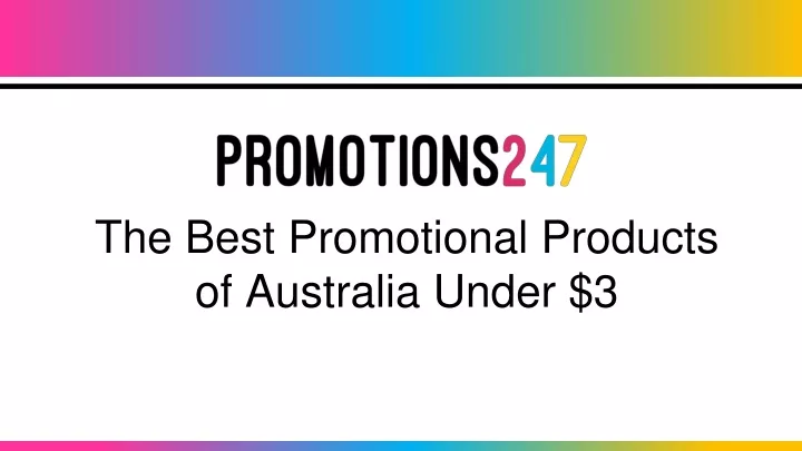 the best promotional products of australia under 3