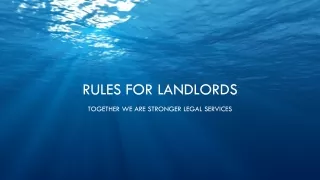 rules for landlords