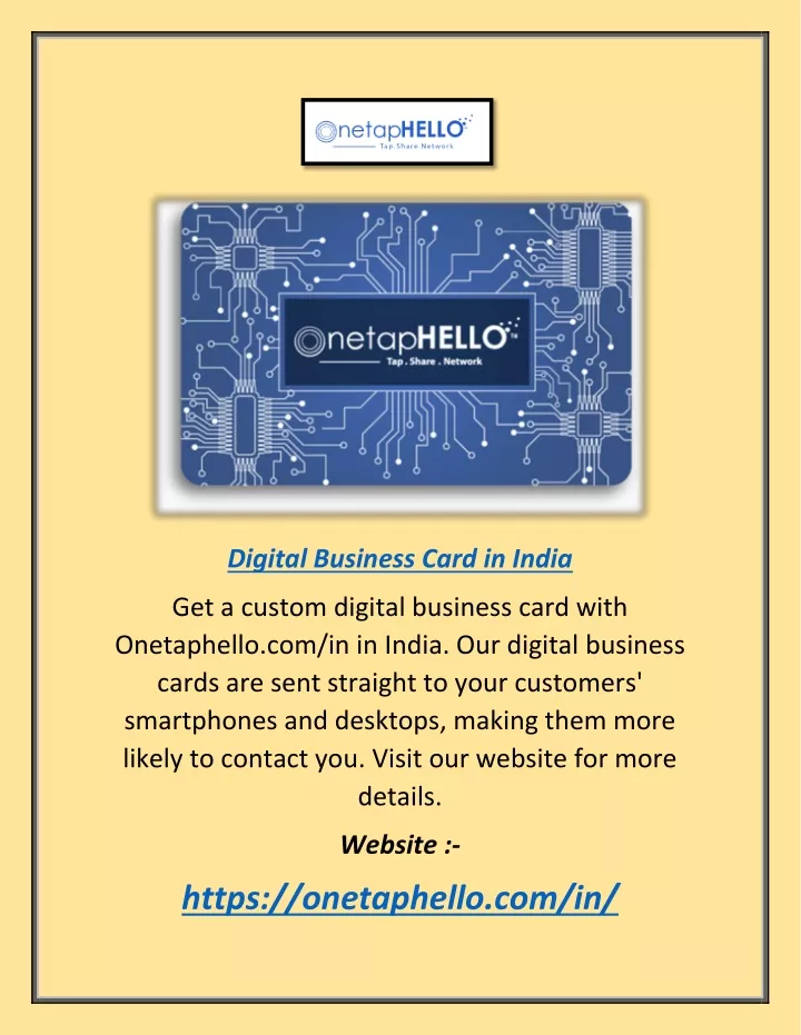 digital business card in india