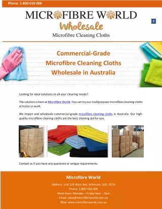 Commercial-Grade Microfibre Cleaning Cloths Wholesale in Australia