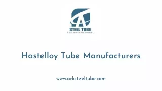 Hastelloy Tube Manufacturers