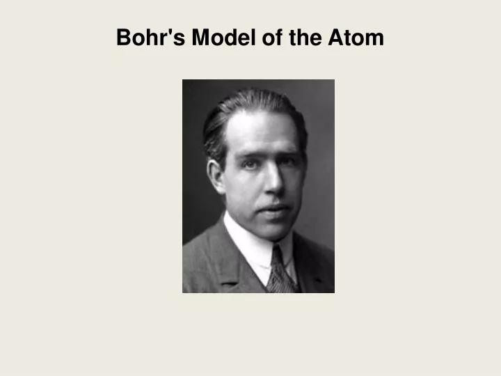 bohr s model of the atom