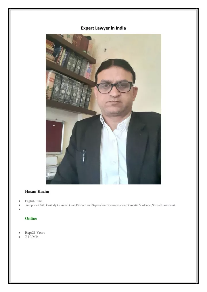 expert lawyer in india