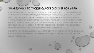 smart ways to tackle quickbooks error 6190