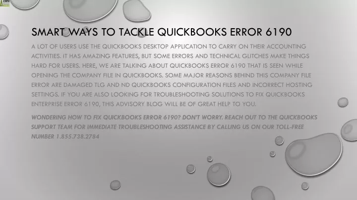 smart ways to tackle quickbooks error 6190