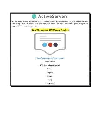 Want Cheap Linux VPS Hosting Services
