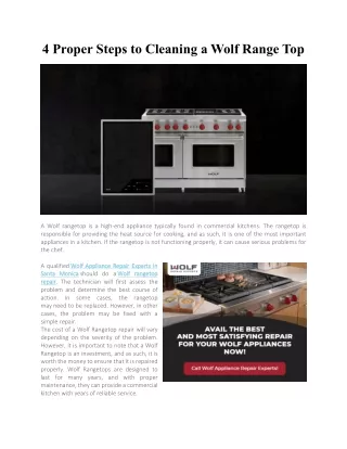 4 Proper Steps to Cleaning a Wolf Range Top