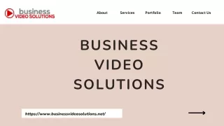 Best Professional Video Production Company| Business Video Solutions