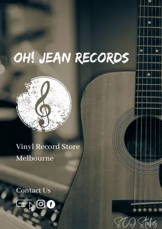 Vinyl Record Store Melbourne | Oh! Jean Records