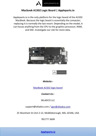 macbook a1502 logic board appleparts io