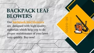 Backpack Leaf Blowers