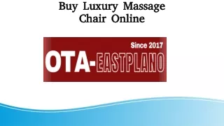 Buy Luxury Massage Chair Online