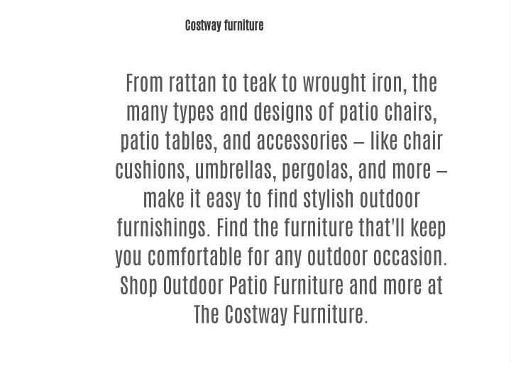 costway furniture