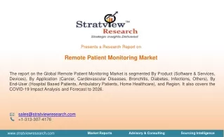 Global Remote Patient Monitoring Market, Trends, Dynamics, and Market Analysis