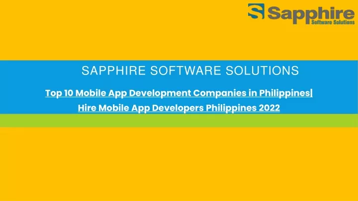 sapphire software solutions