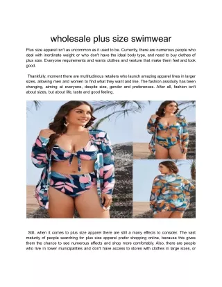wholesale plus size swimwear