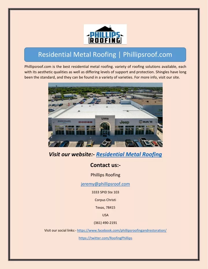 residential metal roofing phillipsroof com