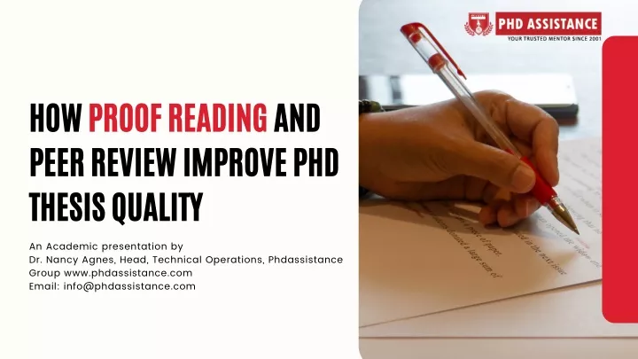 how proof reading and peer review improve