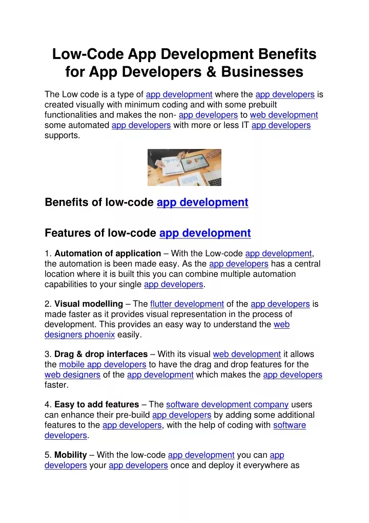 low code app development benefits