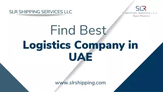 Find Best Logistics Company in UAE