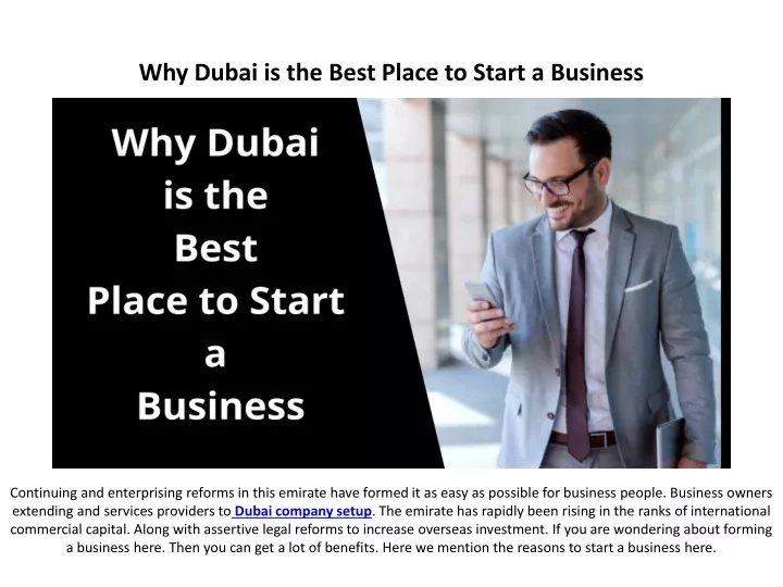 why dubai is the best place to start a business