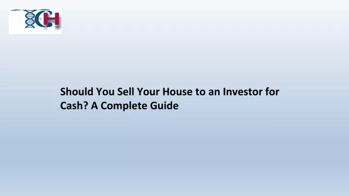 should you sell your house to an investor