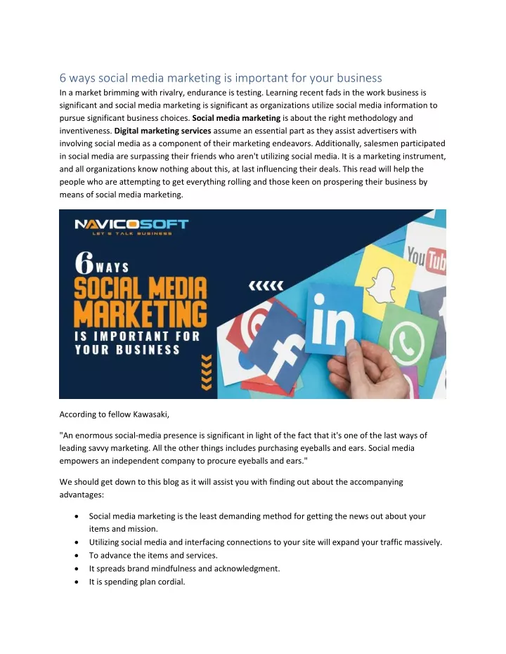 6 ways social media marketing is important