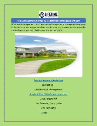 Hoa Management Companies | Lifetimehoamanagement.com