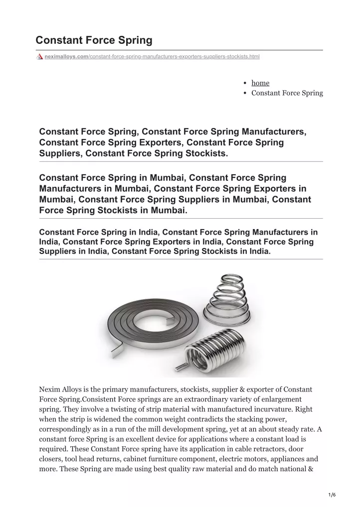 constant force spring